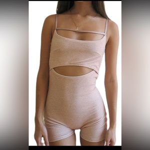 Soft Pink Leopard Romper